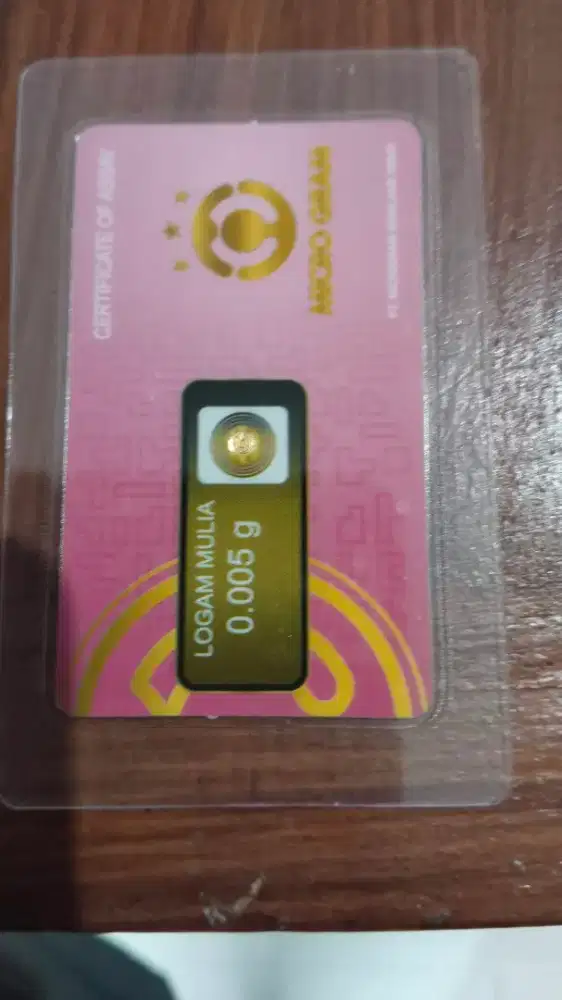 Jual Logam Mulia 0,005 Micro Gram Fine Gold