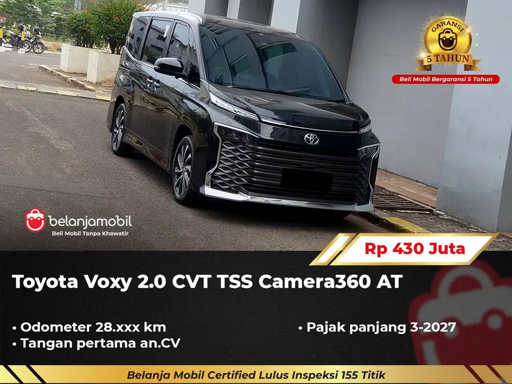[ GARANSI 5TH ] Toyota Voxy 2.0 CVT TSS Camera360 2024/2025