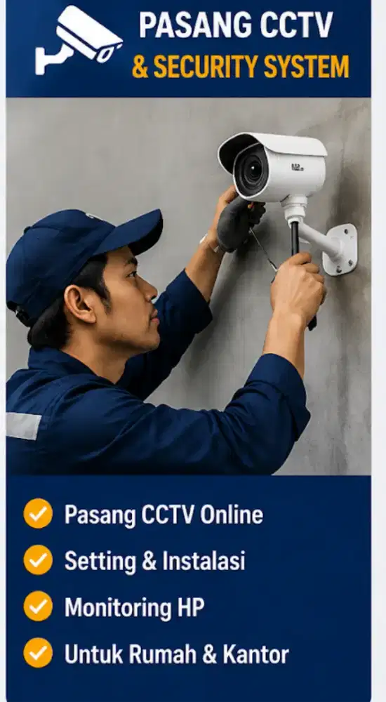 Terima pemasangan, instalasi dan servis CCTV