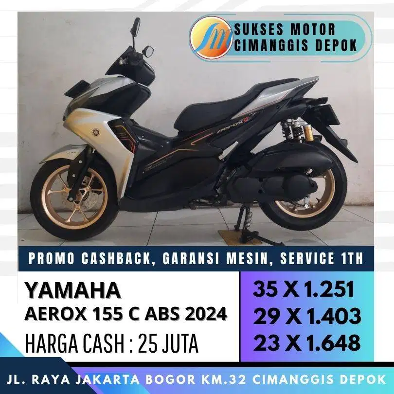 YAMAHA NEW AEROX 155 C ABS 2024 KREDIT PROMO POTONGAN DP 300