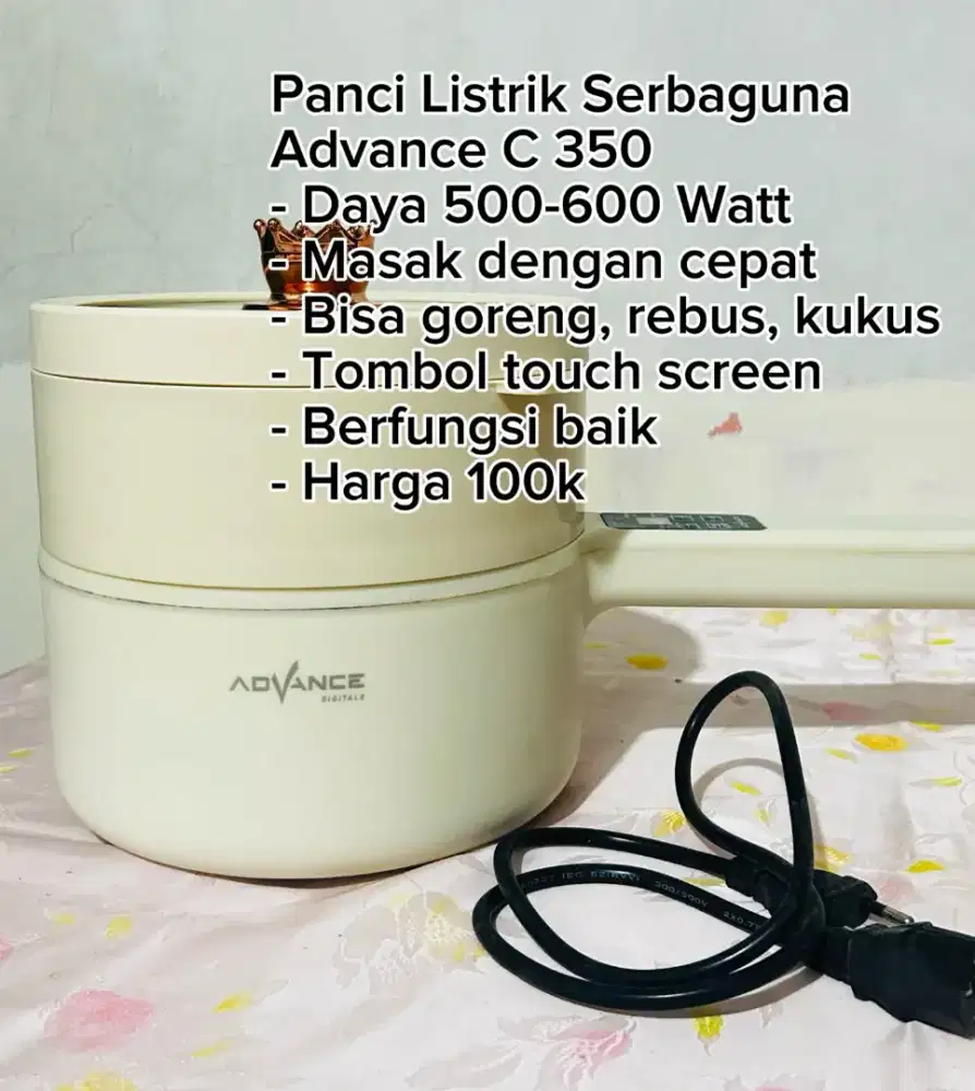 Panci Listrik Advance 1,8 Lt diameter 20 cm