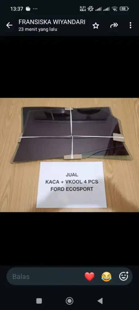 Kaca + V-Kool 4 pcs Ford Ecosport