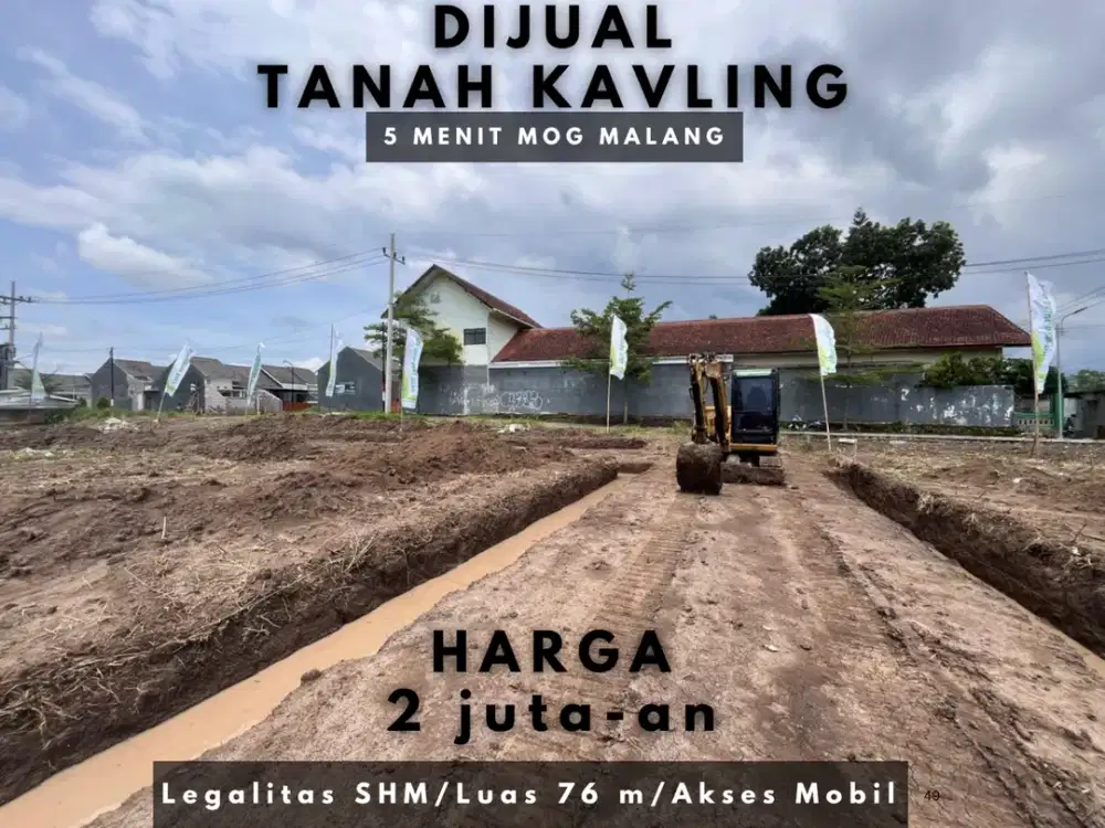 Tanah Malang 5 Menit Kampus UNMER Malang Sertifikat Cocok Bangun Rumah