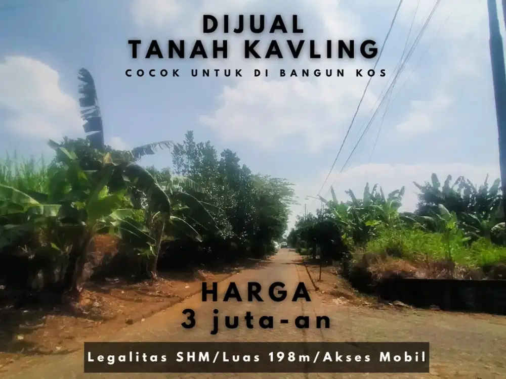 SHM 5 Menit Kampus ITN Malang Cocok Dibangun Kos Kosan Lebar Jalan 6 Meter