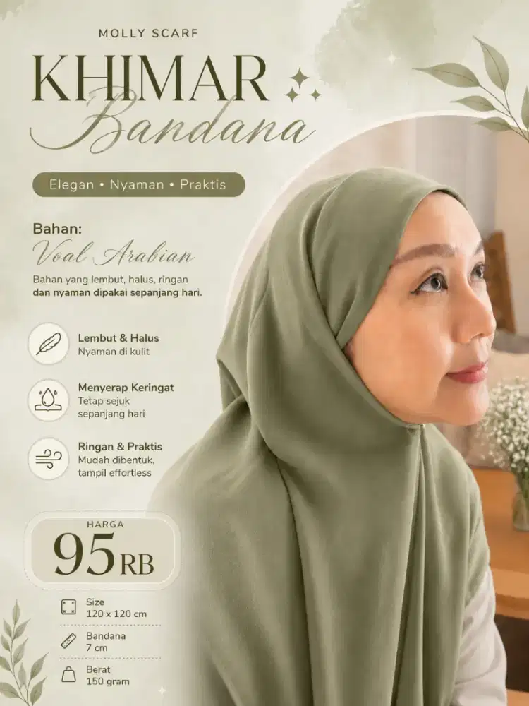 Khimar bandana kemayu by Mscarf