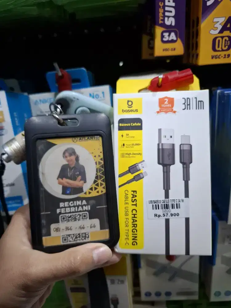 USB BASEUS CAFULE TYPE C 3A 1M | ATLANTIS DAHSYAT