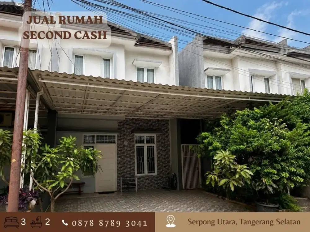 Jual Rumah CASH 2LT FREE KITCHEN SET dkt Tol di Serpong Utara Tangsel