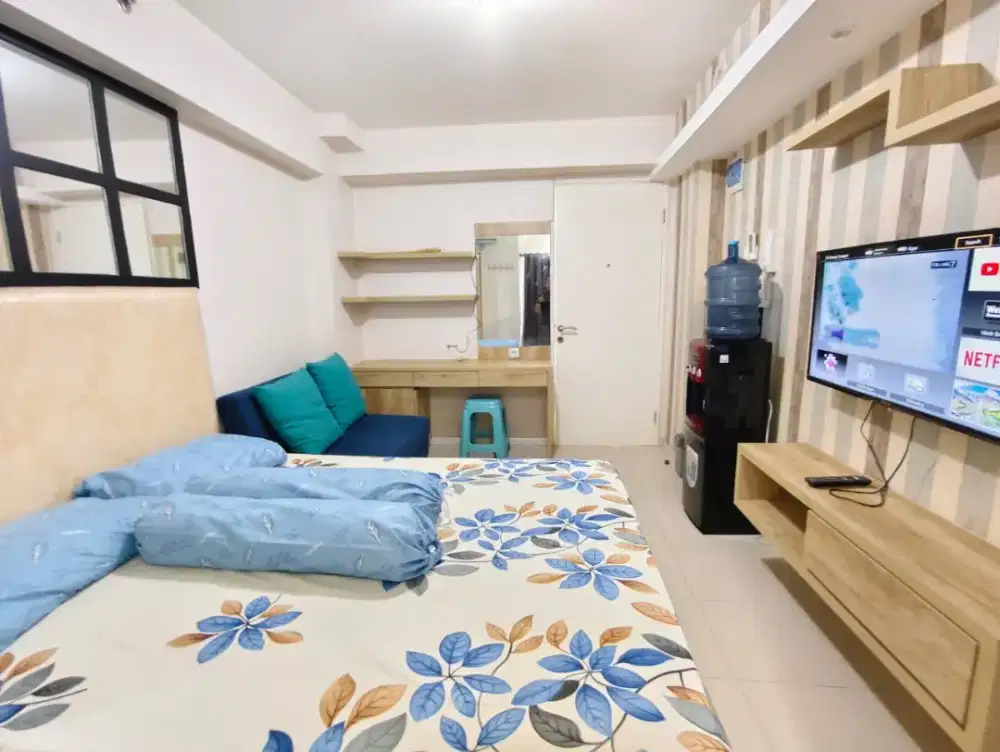 Sewa studio furnish bulanan apt bassura free ipl