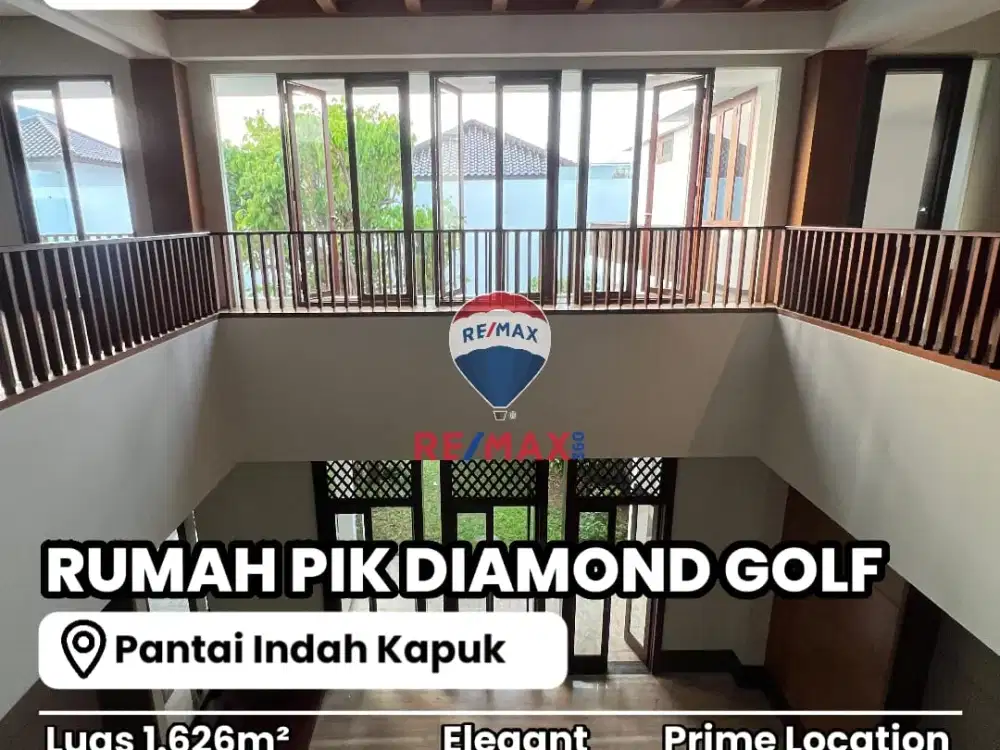 Dijual Rumah PIK Taman Golf Timur uk 1626m2 MODEL RESORT HITUNG TANAH Interior Ternama at Jakut