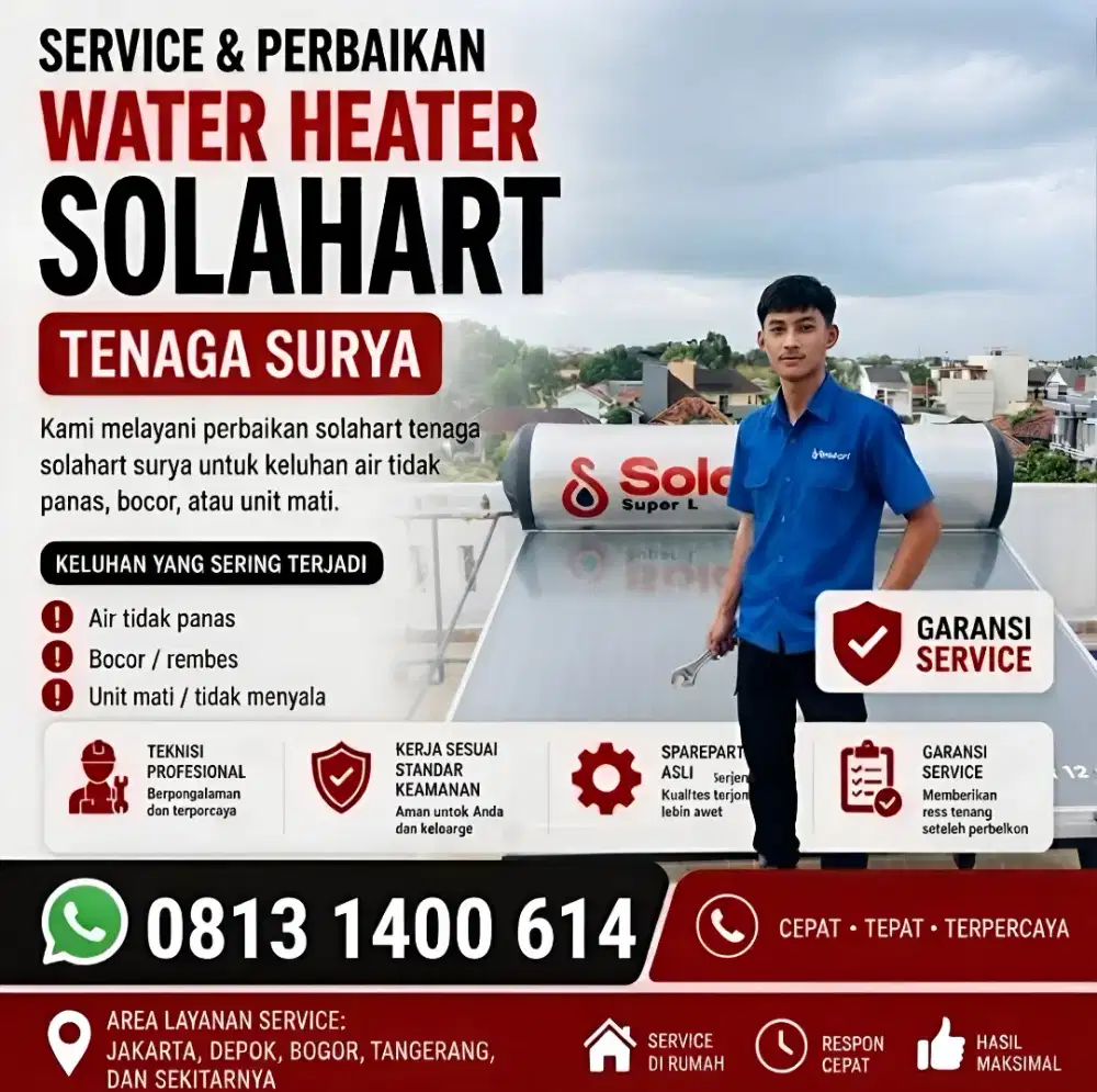 Jasa Servis Perbaikan Water Heater Solahart Panggilan