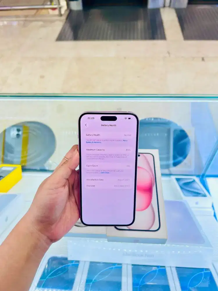 iPhone 15 Plus 128GB PINK BH 85% ex iBox Resmi original Fullset