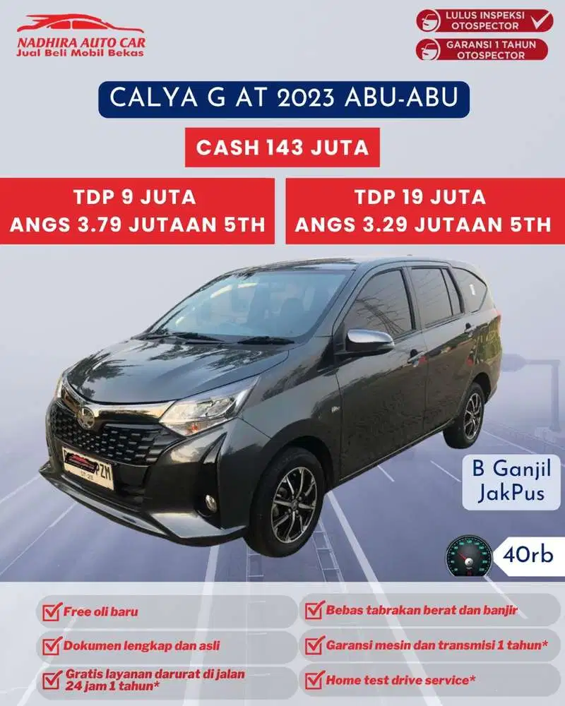 Angsuran 3 Jutaan Calya G AT 2023 Abu-abu