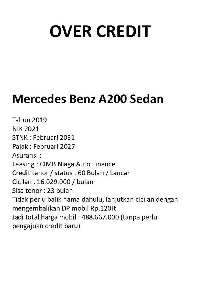 OVER CREDIT cepat & terima beres