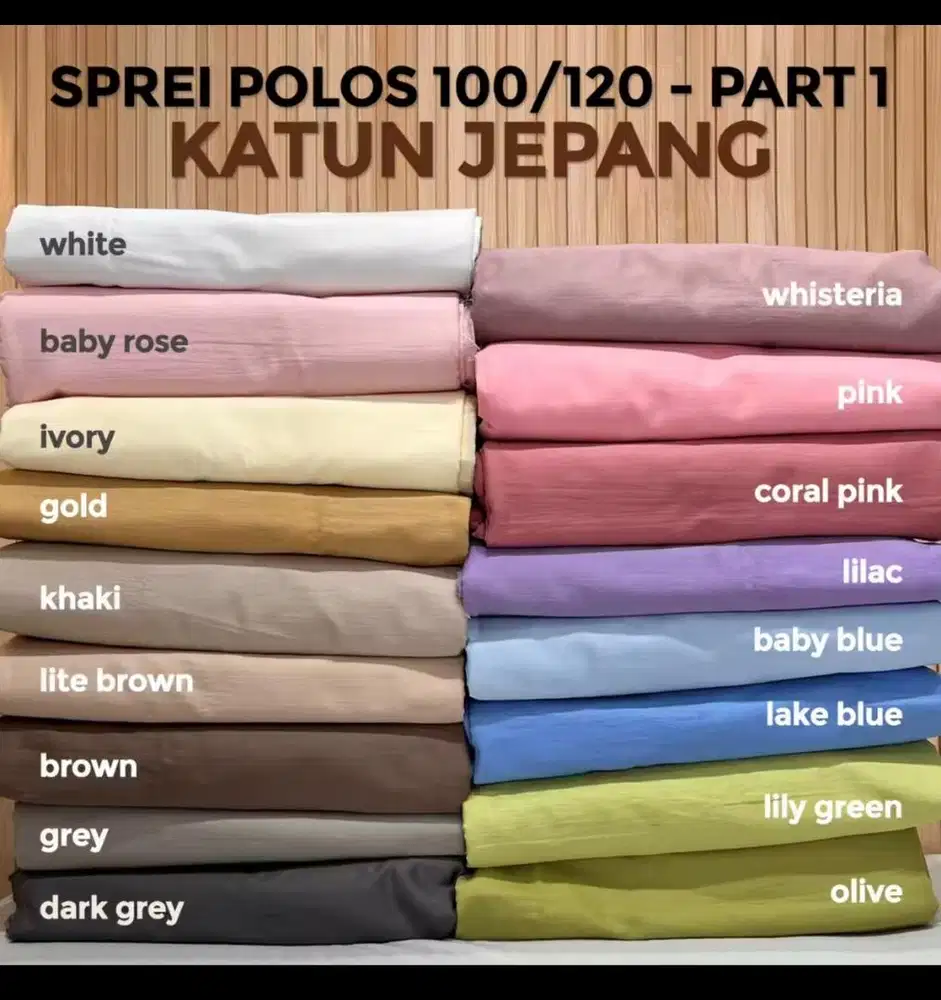 Sprei katun jepang 120x200x30