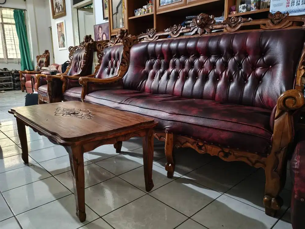 Sofa kayu jati asli