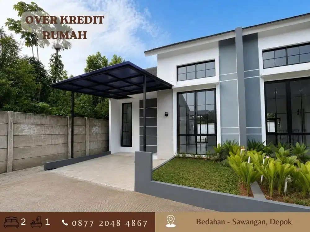 Jual Rumah Over Kredit LT99 Bedahan Sawangan Depok 78JT dkt Tol