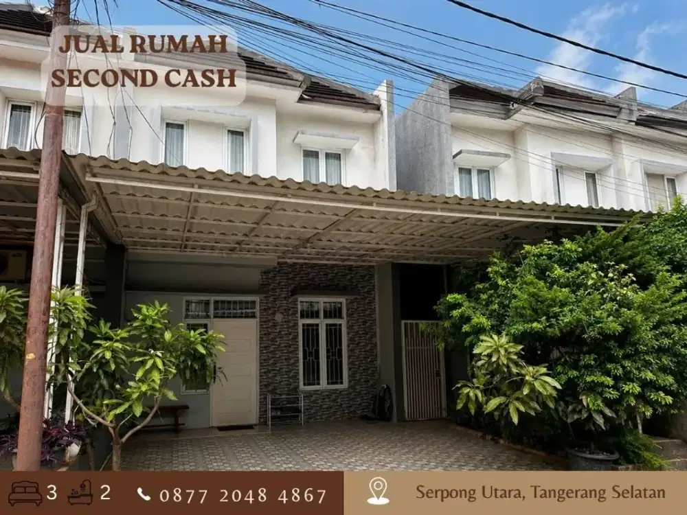 Rumah 2LT Dijual CASH Serpong Utara Tangsel Free Kitchen set dkt BSD City