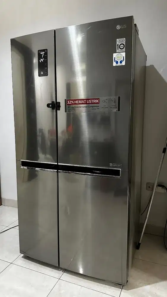 LG Side by Side Inverter GC-B247SLUW 626L | Kondisi Normal