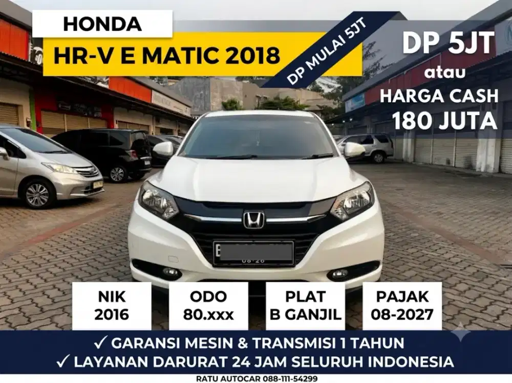 DP PROMO 5JT HRV E 2016 MATIC LOW KM 80RB WHITE