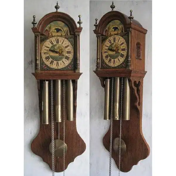Jam antik Art Neuvo jumbo Westminster wall Clock era 1800 Germany