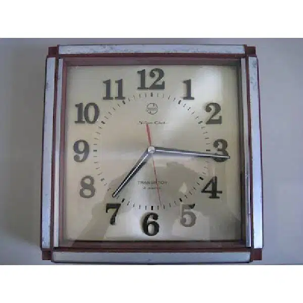 Vintage jam dinding antik Silicon Clock era 70'an Japan