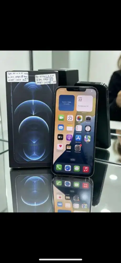 iPhone 12 Pro Max 128 GB Pacific Blue Bh 89% (permanent) DUAL SIM