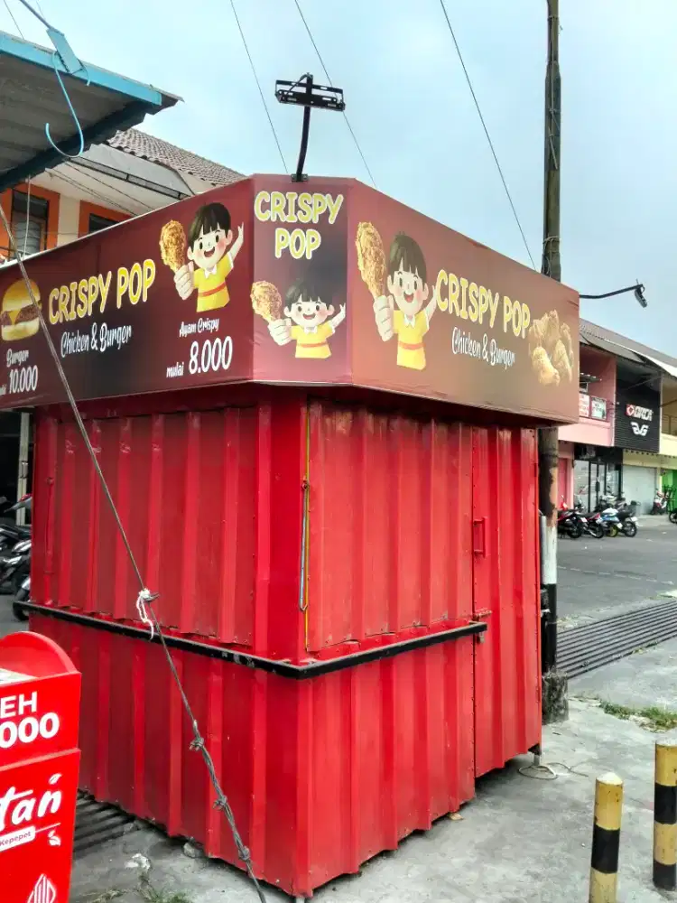 Kontainer mini booth jualan kondisi bagus