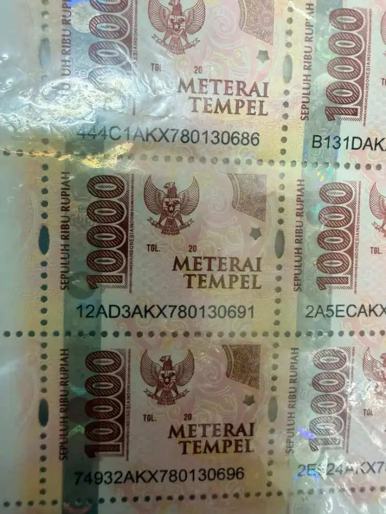 Jual materai 10.000