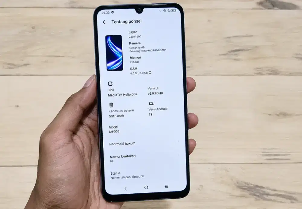 Sharp Aquos V7 Plus 6/256GB 90Hz NFC – Murah, Siap Pakai!
