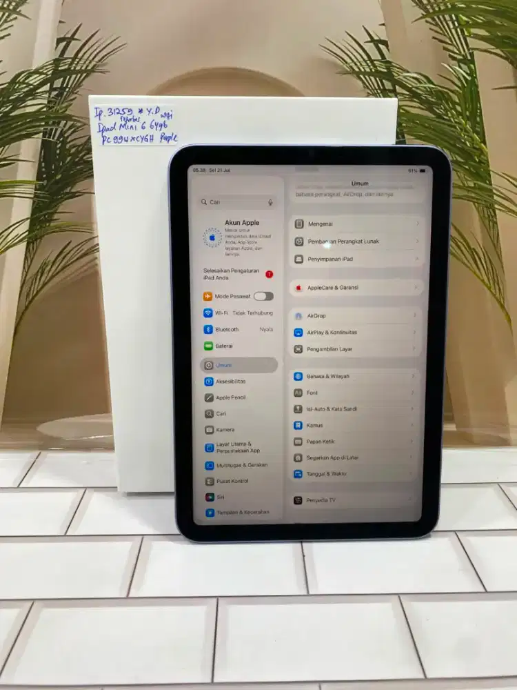 || Ipad Mini 6 64Gb Purple (Refurbis, WifiOnly)