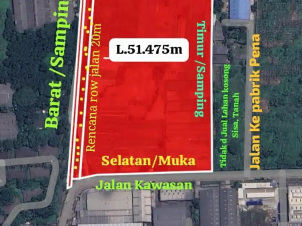 Tanah Kosong Zona Industri Bonen Cikupa