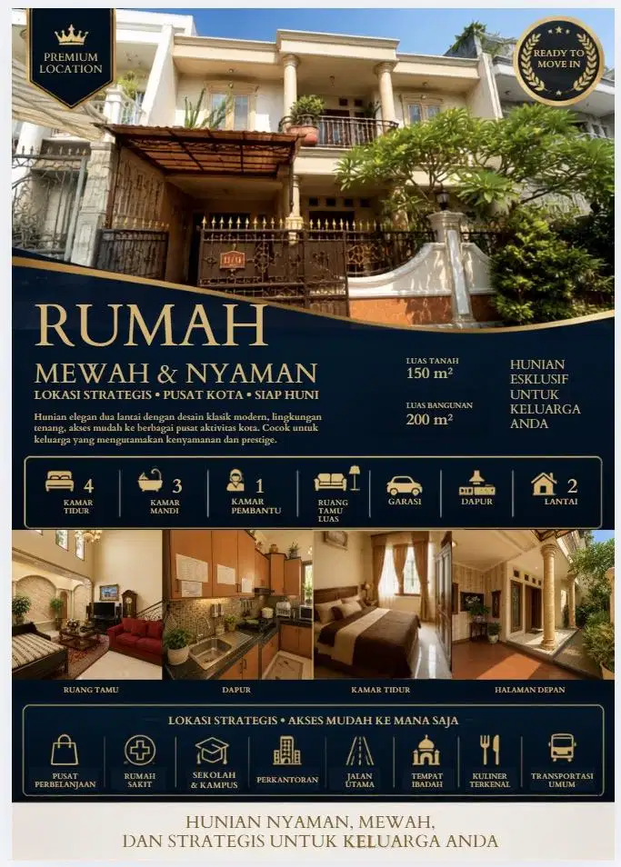 Rumah.MEWAH Strategis Selangkah dari Stasiun LRT Velodrome
