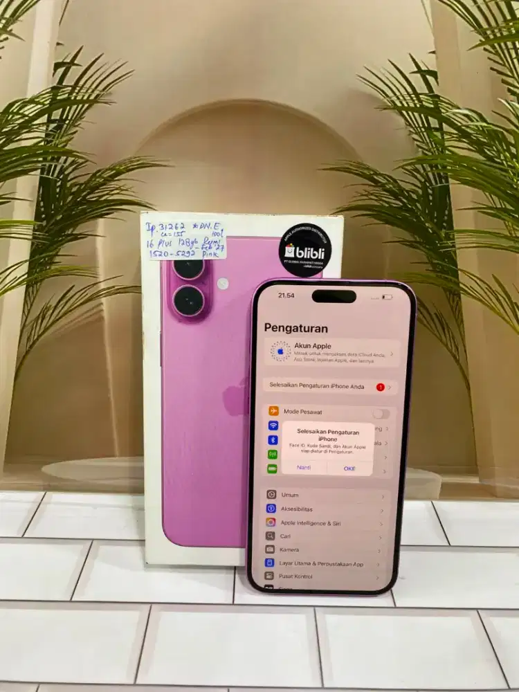 | Iphone 16 Plus 128Gb Pink (Resmi, Garansi sd Februari 2027