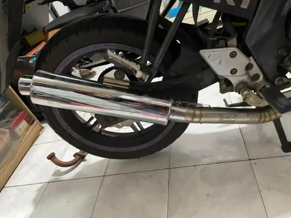 knalpot ckd satria bisa untuk vixion new sudah sama leheran