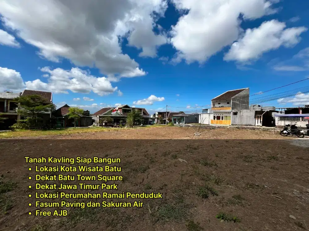 Investasi Tanah Kota Batu 300 Jutaan Dekat Jatim Park Legalitas Aman
