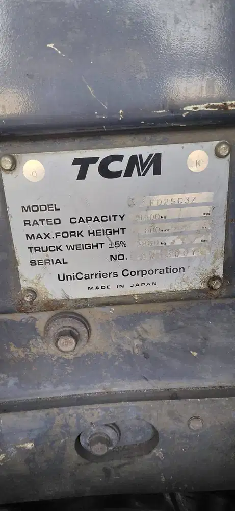 Forklift TCM Kondisi siap kerja