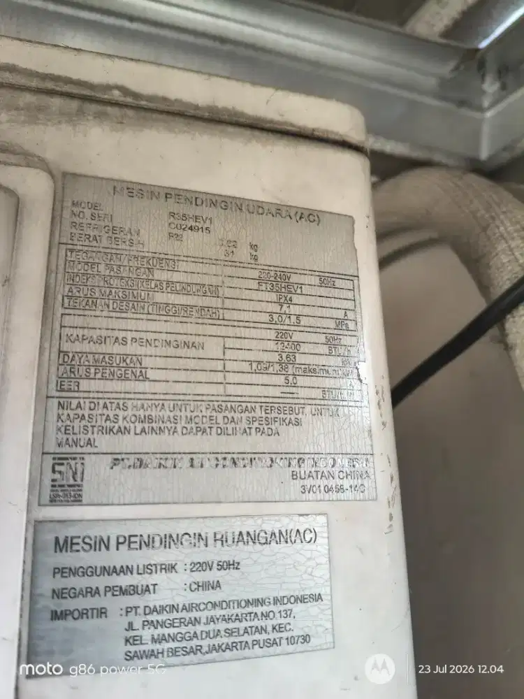 AC Split Daikin 1,5 PK
