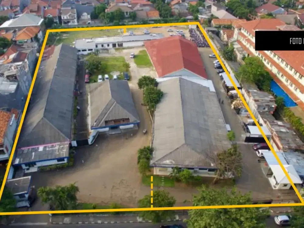 Gudang Luas 9.926, Tebet Jakarta, Lebar 62, HGB, Strategis, Lokasi Premium.