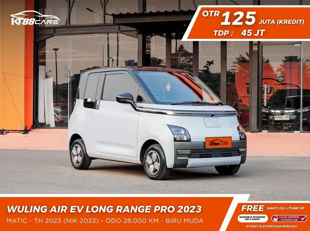 [BERGARANSI] WULING AIREV LONG RANGE PRO TAHUN 2023 GALAXY BLUE LOW KM