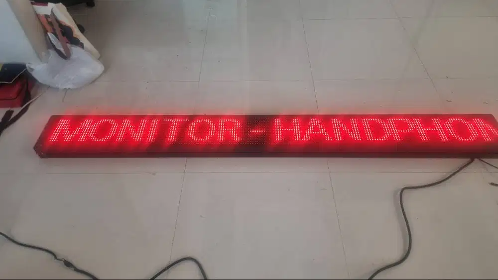 RUNNING TEXT LED P10 ukuran 20cmx2m di kontrol via HP