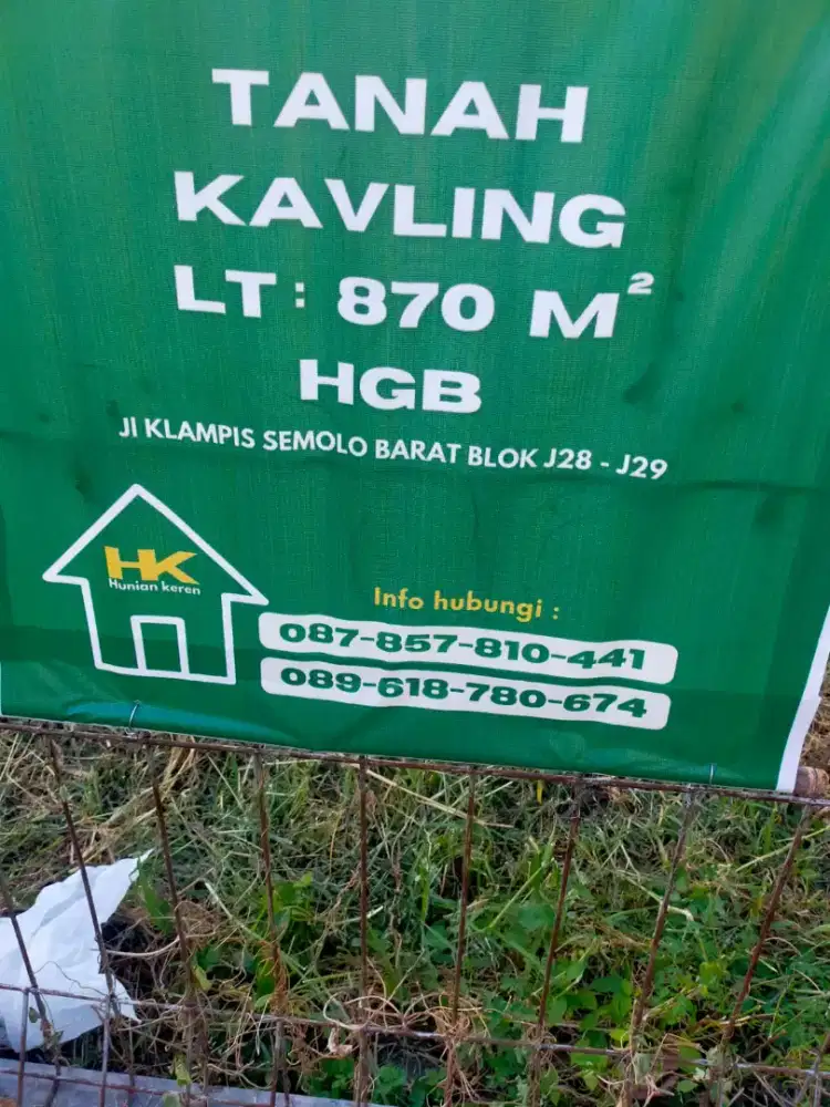 Jual tanah 870m² surabaya timur