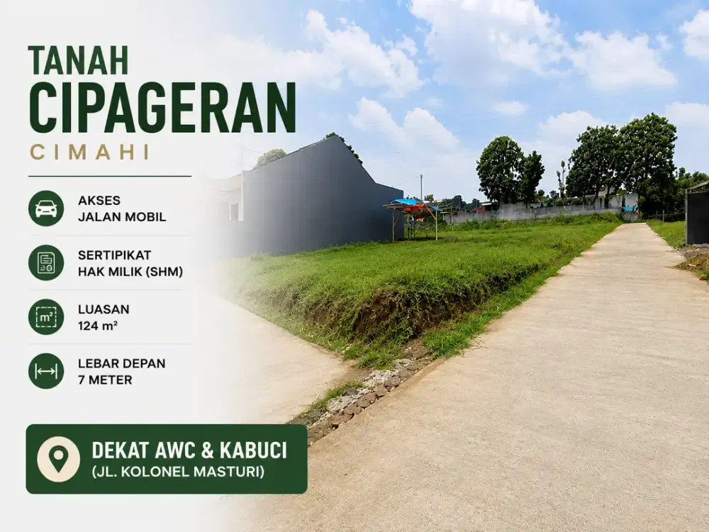 Tanah Cimahi Cipageran Jl. Kolmas: Legalitas SHM