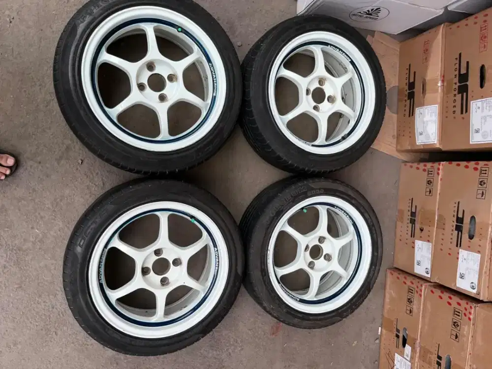 Advan racing ring 16 pcd 4x100 ET 40 ban 195/50 R16 4pcs