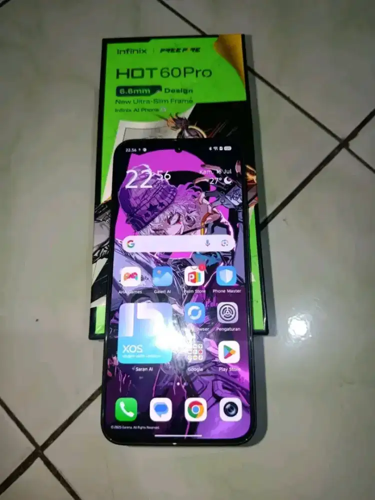 Infinix Hot 60 Pro ram 8/256gn GB Nfc nominus fullset orian siap pakai