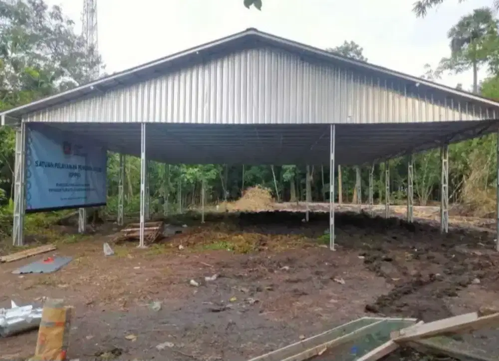 Gudang rangka atap baja ringan terpasang murah