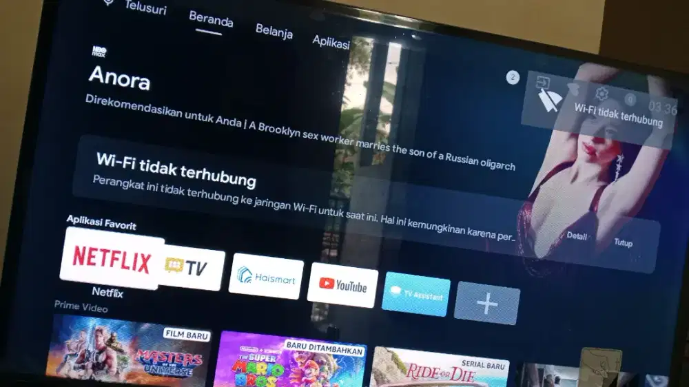 TV merek aqua 32 in, sudah android