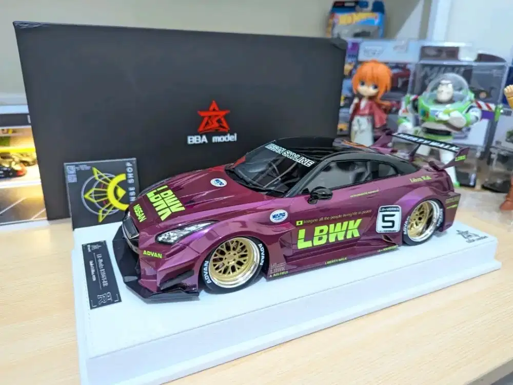 BBA Model 1/18 Nissan 35GT-RR LBWK Purple