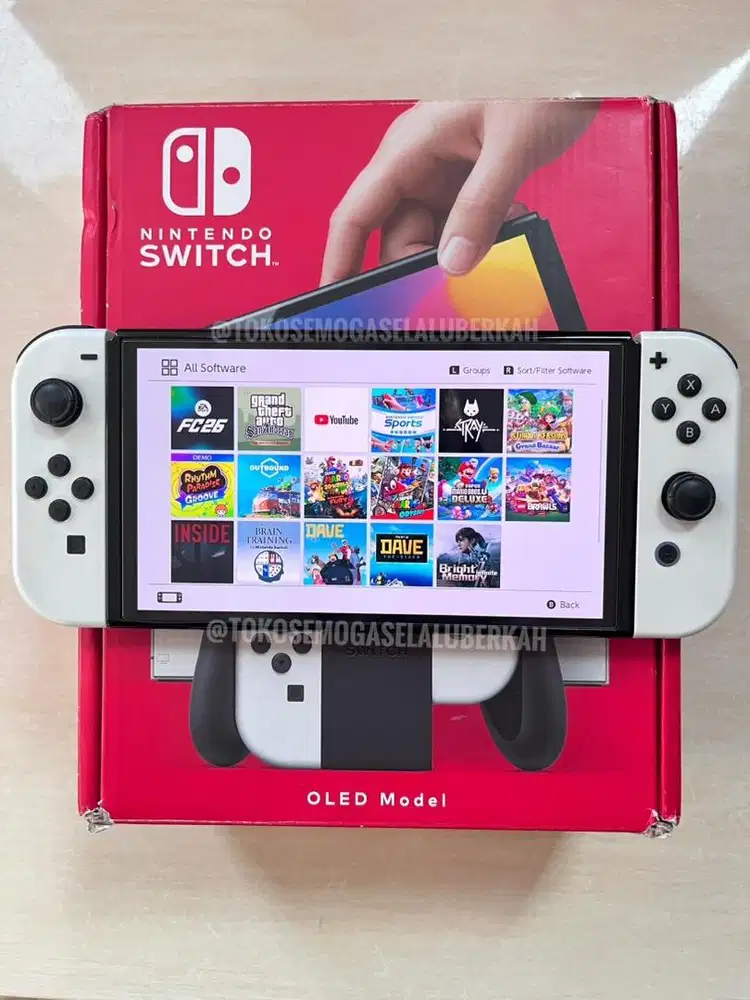 Nintendo Switch Oled White Fullset Fullgame
