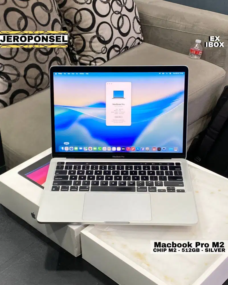 MACBOOK PRO M2 512GB SILVER EX IBOX CC 62 BH 96% LIKE A NEW