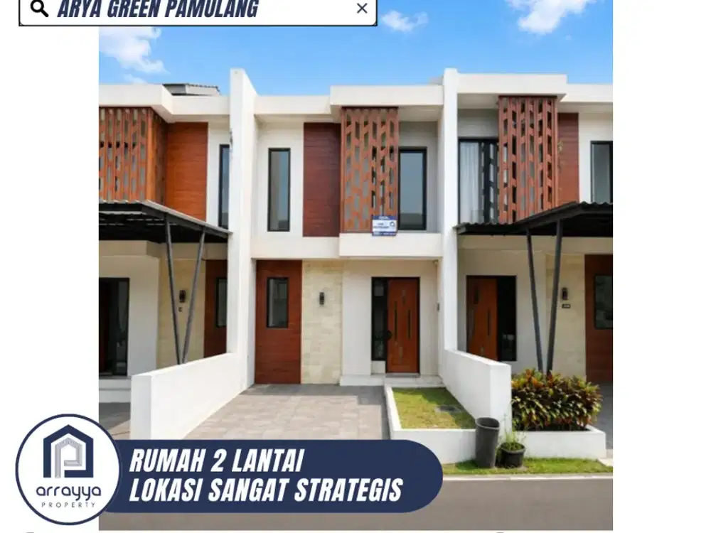 DIJUAL RUMAH CANTIK 2 LANTAI LOKASI SANGAT STRATEGIS DI ARYA GREEN PAMULANG (HR44)